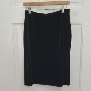 J. Jill Black Velvet Pencil Skirt